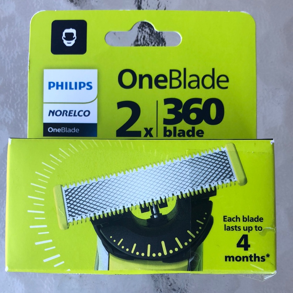 Philips Norelco OneBlade 360 Replacement Blades, for OneBlade Electric Shaver .